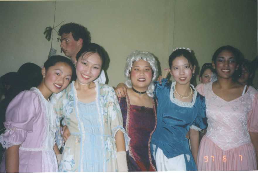 Fab 5 as cast members at school production of 'La Perichole'